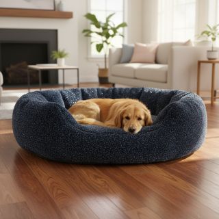 Faux fur LUREX SILVER navy