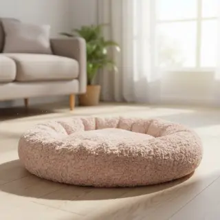 Faux fur Curly rose