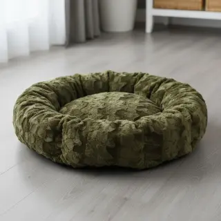 Faux fur dark green