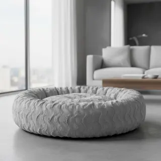 Faux fur light grey