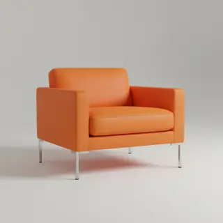 Faux leather KARIA clementine