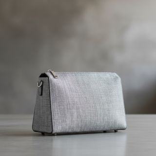 Faux leather FLORENCE argent