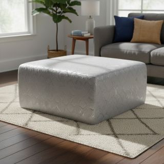 Faux leather SNAKE blanc argent