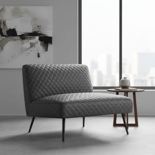 Faux leather MATELASSE ardoise