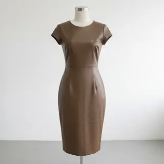 Faux leather taupe