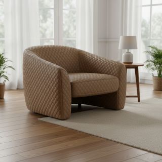 Faux leather MATELASSE taupe