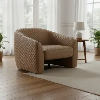 Faux leather MATELASSE taupe
