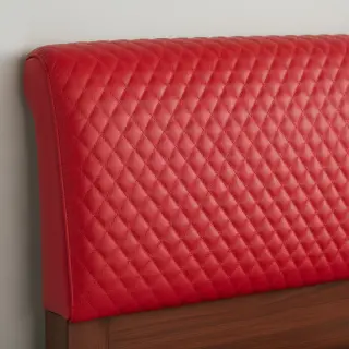 Faux leather MATELASSE rouge