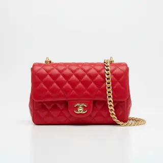 Faux leather MATELASSE rouge