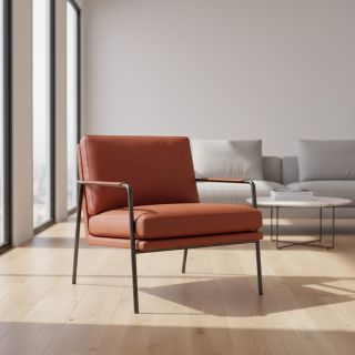 Faux leather KARIA sienne