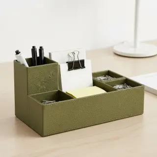 Faux leather KARIA khaki
