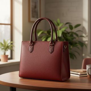 Faux leather KARIA bordeaux