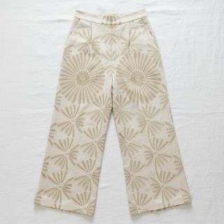 Linen viscose Desert flowers design A