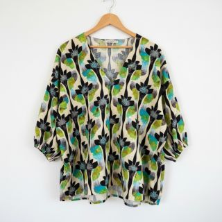 Linen viscose Artificial flower design A digital print