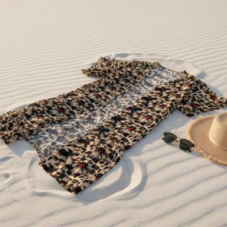 Linen viscose Daisy design B digital print