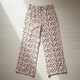 Linen viscose Ivy Diamonds design B digital print