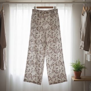 Linen viscose Agapanthus design D digital print