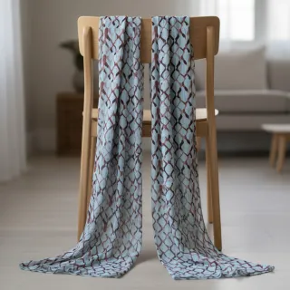Linen viscose Ivy Diamonds design A digital print