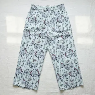 Linen viscose Agapanthus design B digital print