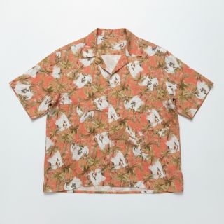 Linen viscose Crane bird design B digital print