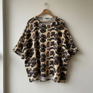 Linen viscose Sunlower design A digital print