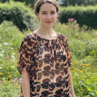 Linen viscose Sunlower design B digital print