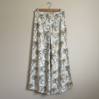 Linen viscose Palm tree digital print