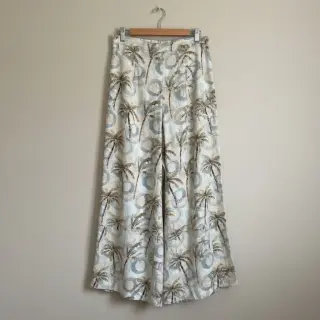 Linen viscose Palm tree digital print