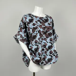 Linen viscose Lotus design A digital print