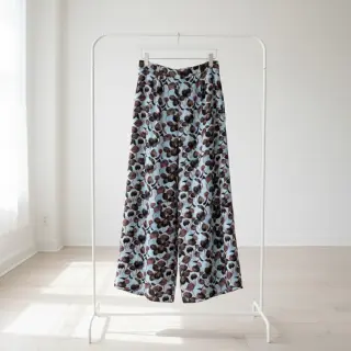 Linen viscose Lotus design A digital print