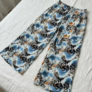 Linen viscose Paint chaos design A digital print
