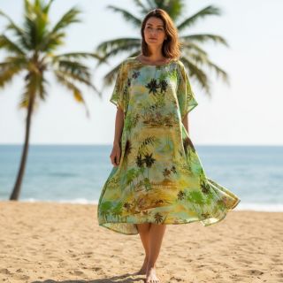 Linen viscose Egypt design A digital print