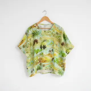Linen viscose Egypt design A digital print