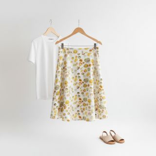 Linen viscose Natural Lin Livy yellow digital print