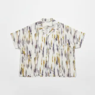 Linen viscose Natural Lin Lina green digital print