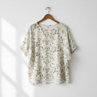 Linen viscose Natural Lin Lissy ecru digital print