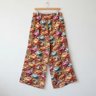 Linen viscose Marigold design C digital print