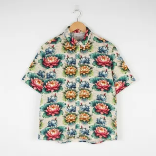 Linen viscose Clover design D digital print