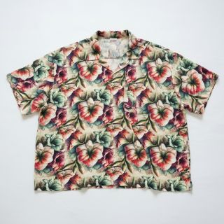 Linen viscose Azalea design A digital print