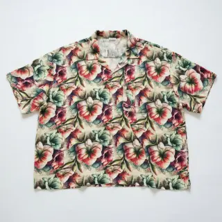 Linen viscose Azalea design A digital print