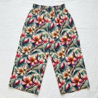 Linen viscose Jasmine design C digital print