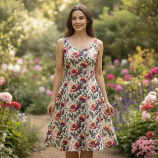 Linen viscose Liana design C digital print