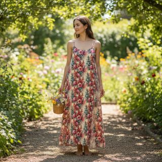 Linen viscose Viola design C digital print