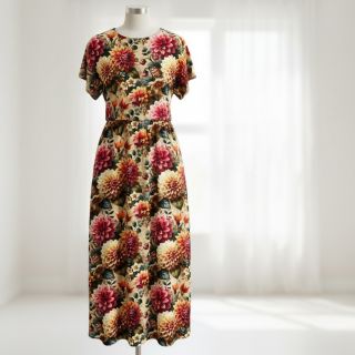 Linen viscose Rosalie design A digital print