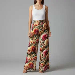 Linen viscose Rosalie design A digital print