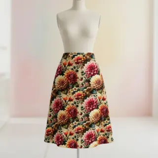 Linen viscose Rosalie design A digital print
