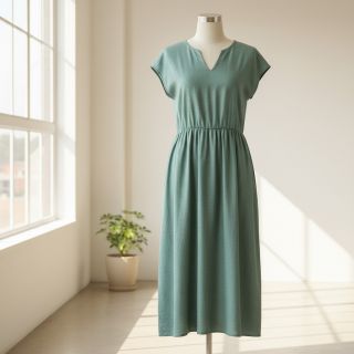 Linen viscose PREMIUM dark old green