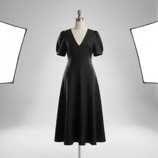 Linen viscose PREMIUM black