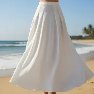 Linen viscose PREMIUM white