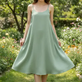 Linen viscose PREMIUM old green
